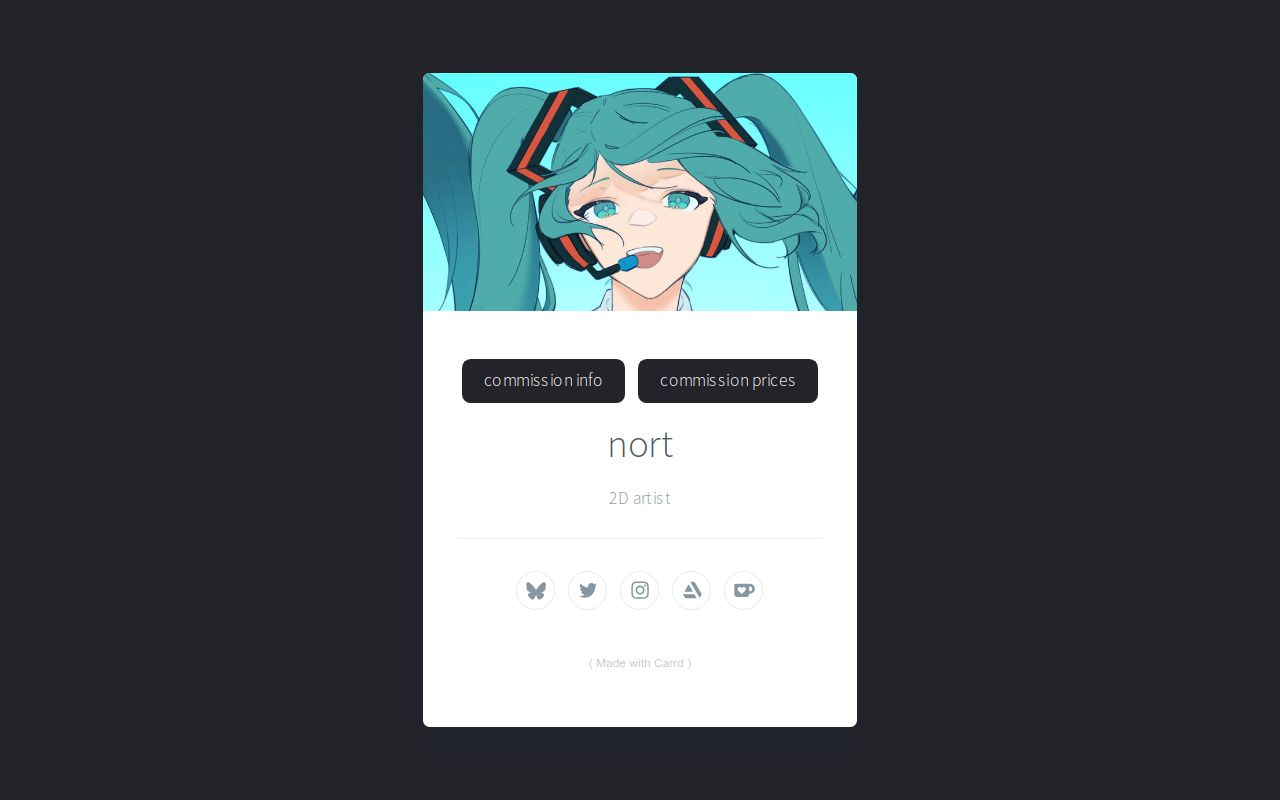 Carrd profile picture for @nort